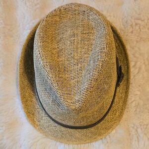 D&Y Black and Gold Mesh Fedora